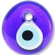 Mutlu Adım 10 Adet 4 cm Delikli Cam Nazar Boncuğu