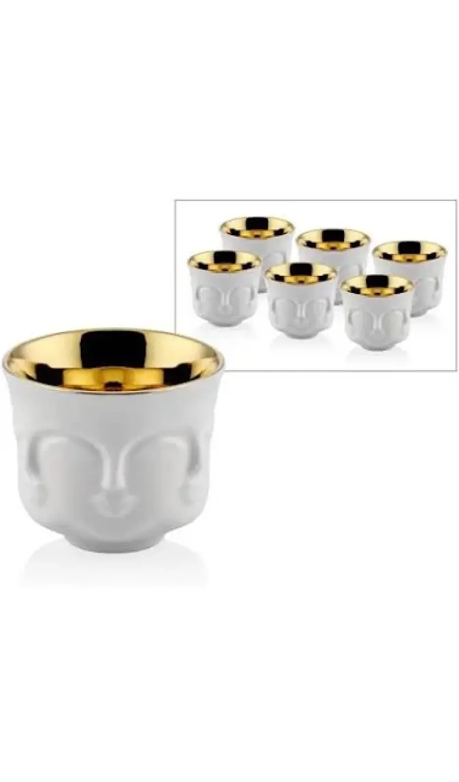 Luxxo White Gold 6lı Surat Setı 6.5x6.5x5.8 cm (12)