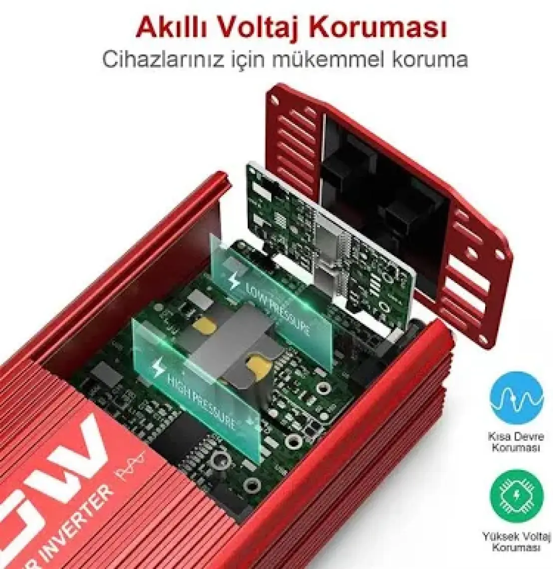 Kobb KBN400 12V/220V 400WATT Tam Sinüs Dönüştürücü Invertör