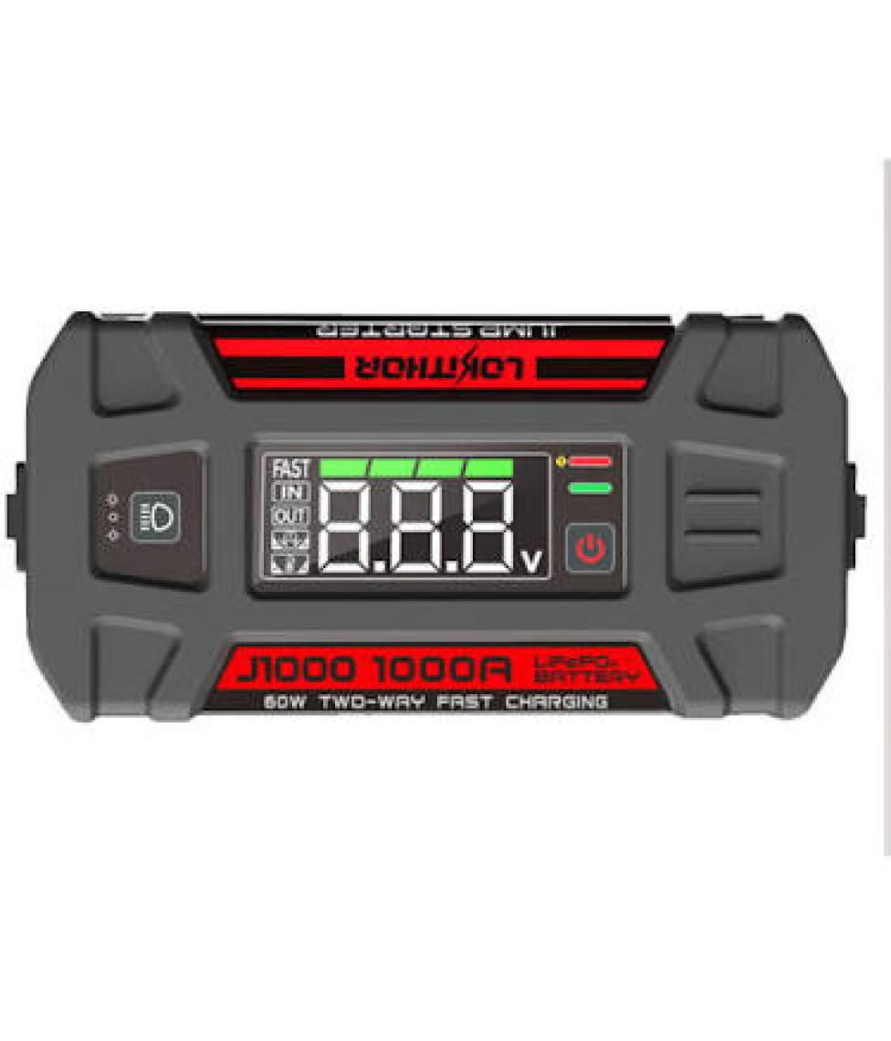 Lokithor J1000 12V 1000AMP Lifepo4 Akıllı Akü Takviye + Powerbank + LED Lamba
