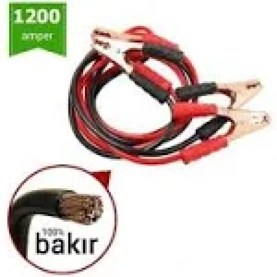 Eraks Car Accesorıes Akü Takviye Kablosu 1200 Amper Güçlü, Kalın Kablo ve Hızlı Şarj !