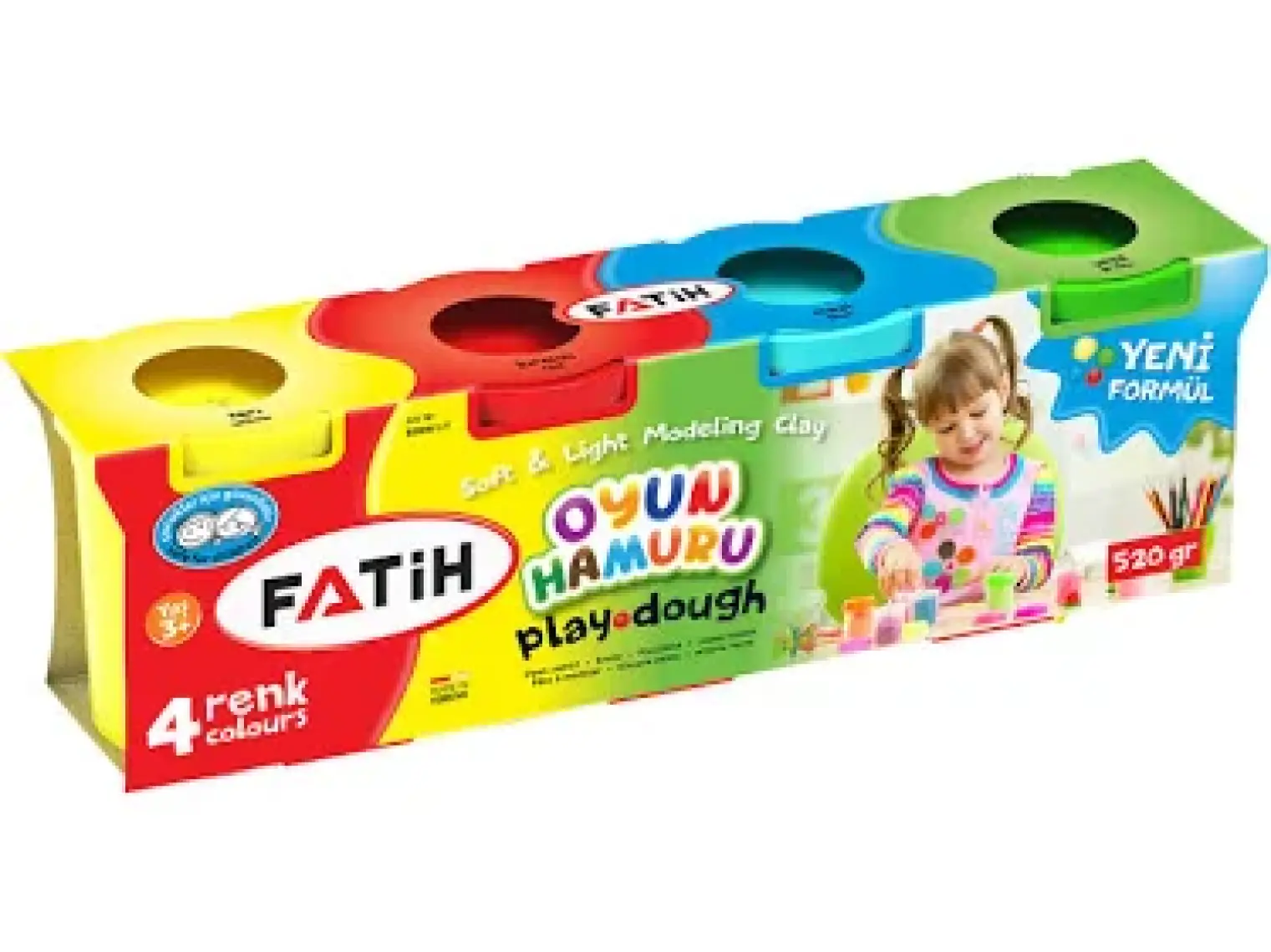 Fatih Oyun Hamuru 520GR 4 Renk 5520.00086.