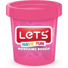 Lets Oyun Hamuru Tek Renk Pembe 150 Gr L-8340-7