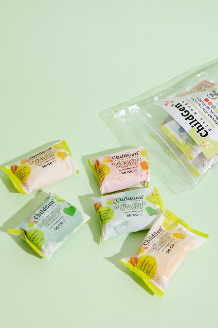 ChildGen Doğal Oyun Hamuru -10'lu Minipack - (10X50GR)