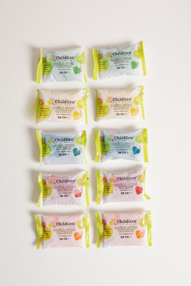 ChildGen Doğal Oyun Hamuru -10'lu Minipack - (10X50GR)