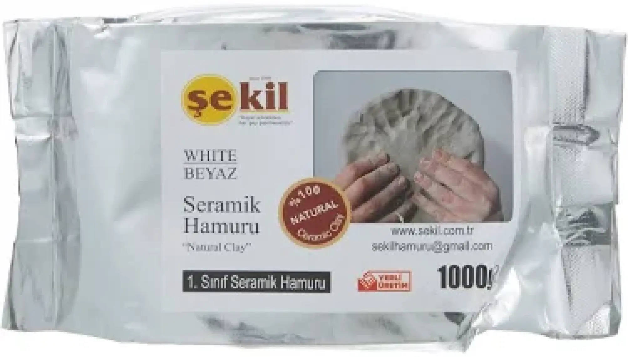 Şekil Beyaz Seramik Hamuru 1000 Gr.