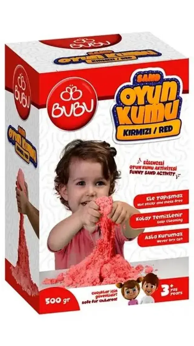 Bubu Kinetik Kum 500 gr Kırmızı