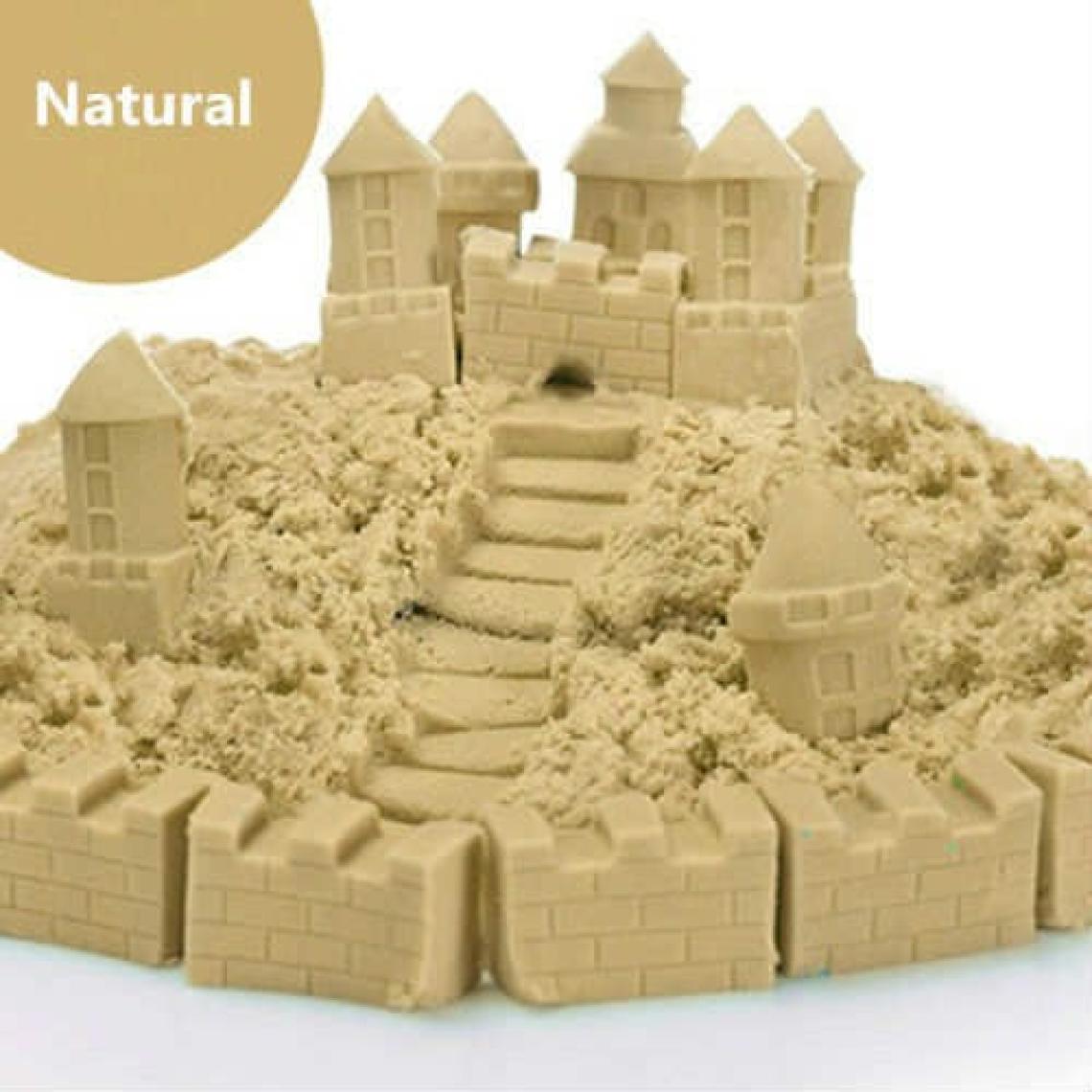 Heroes Kinetik Kum Kovalı Set Naturel Renk 1 kg + 6 Parça Oyun Kalıbı