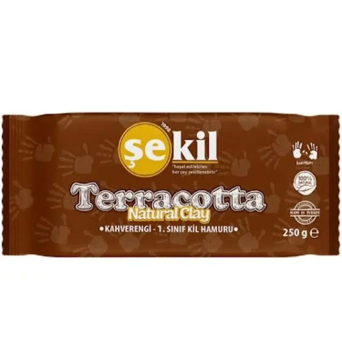 Şekil Kahverengi Kil Hamuru 250 Gr.