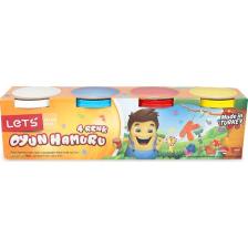 Lets Oyun Hamuru 4 Renk Normal Renkler L8340