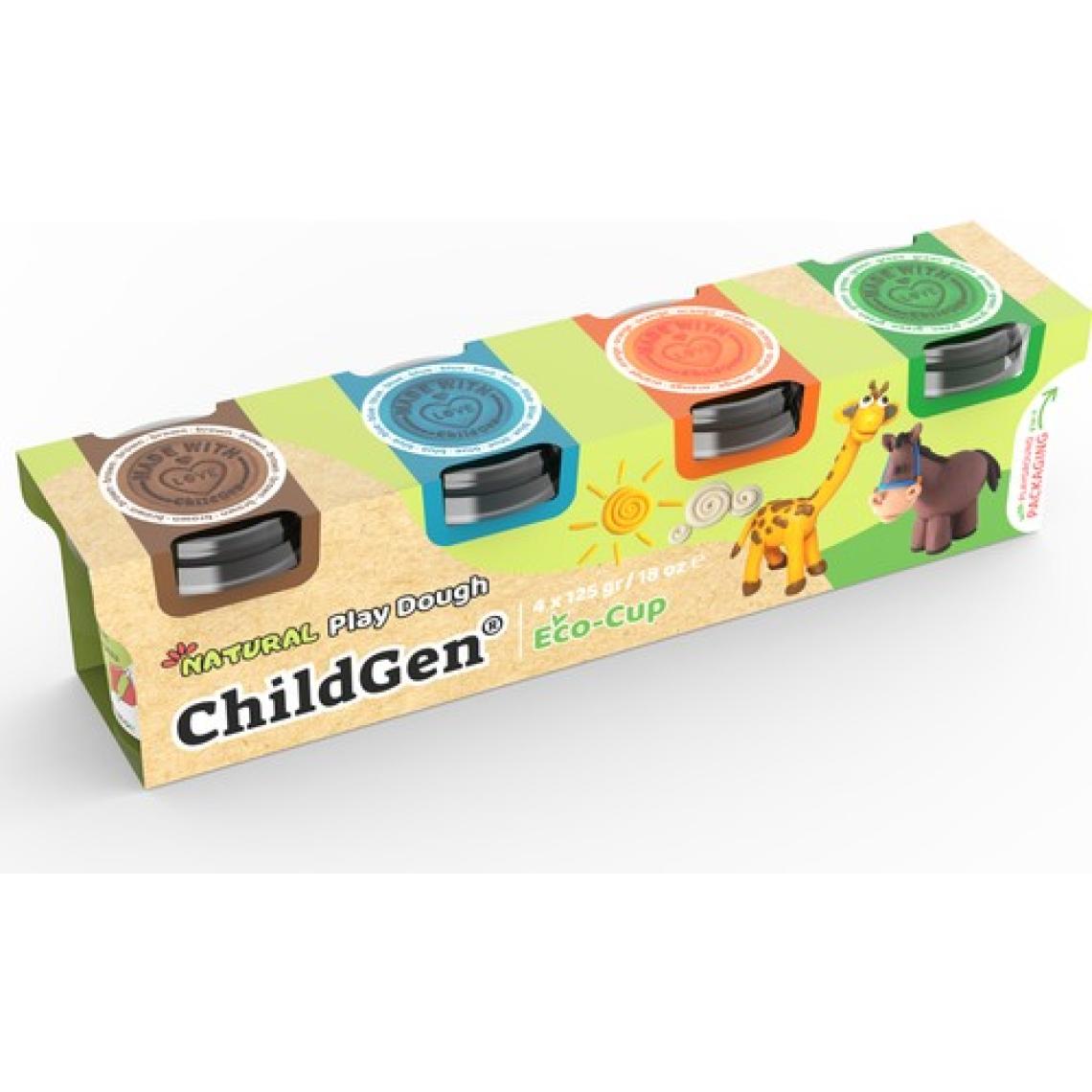 ChildGen Oyun Hamuru Ecocup - (125 grx4)4'lü Set - At