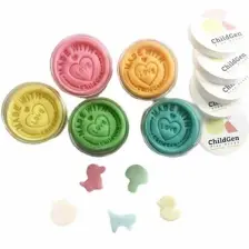 ChildGen Doğal Oyun Hamuru 5'li Pastel Set 5x125gr-Premium Kavanoz