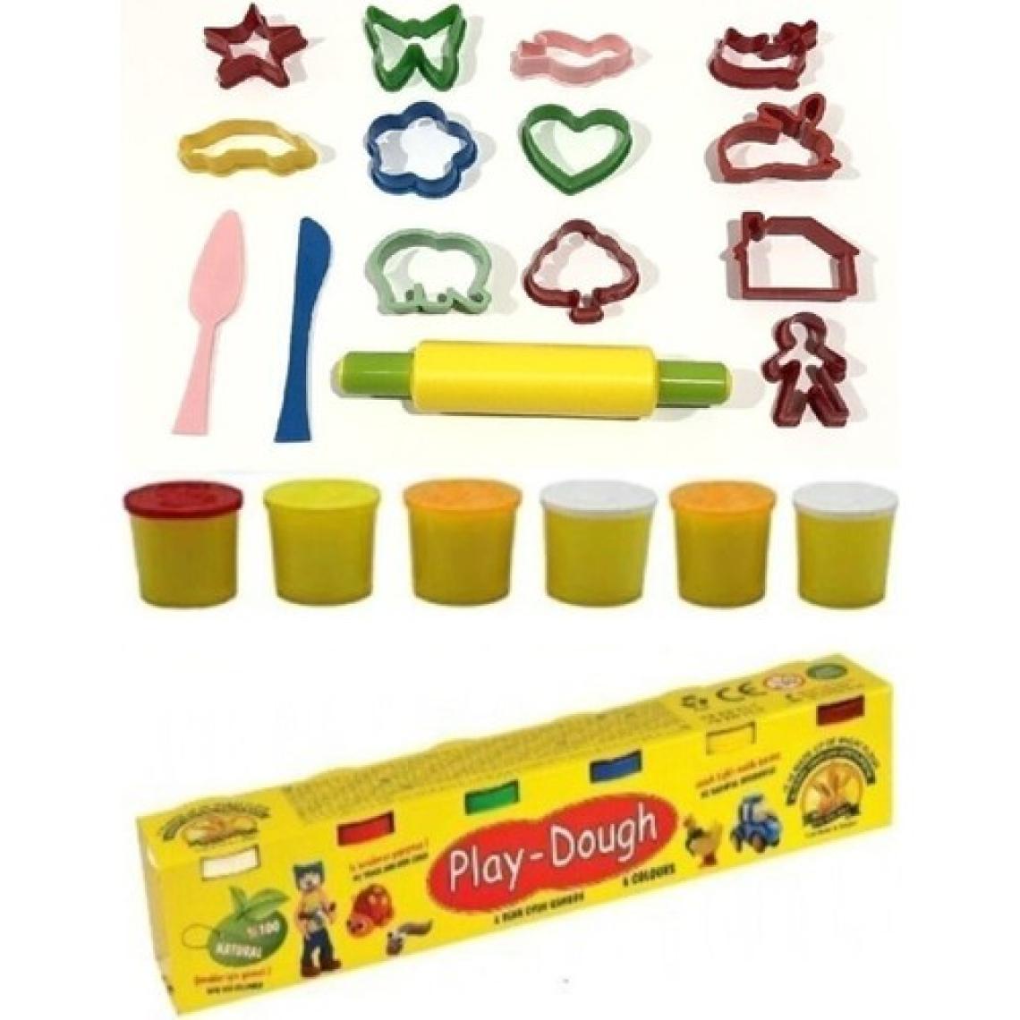 Play Dough Oyun Hamuru 6 ' Lı ve Oyun Hamuru Kalıbı Seti Hediyeli 15 Parça