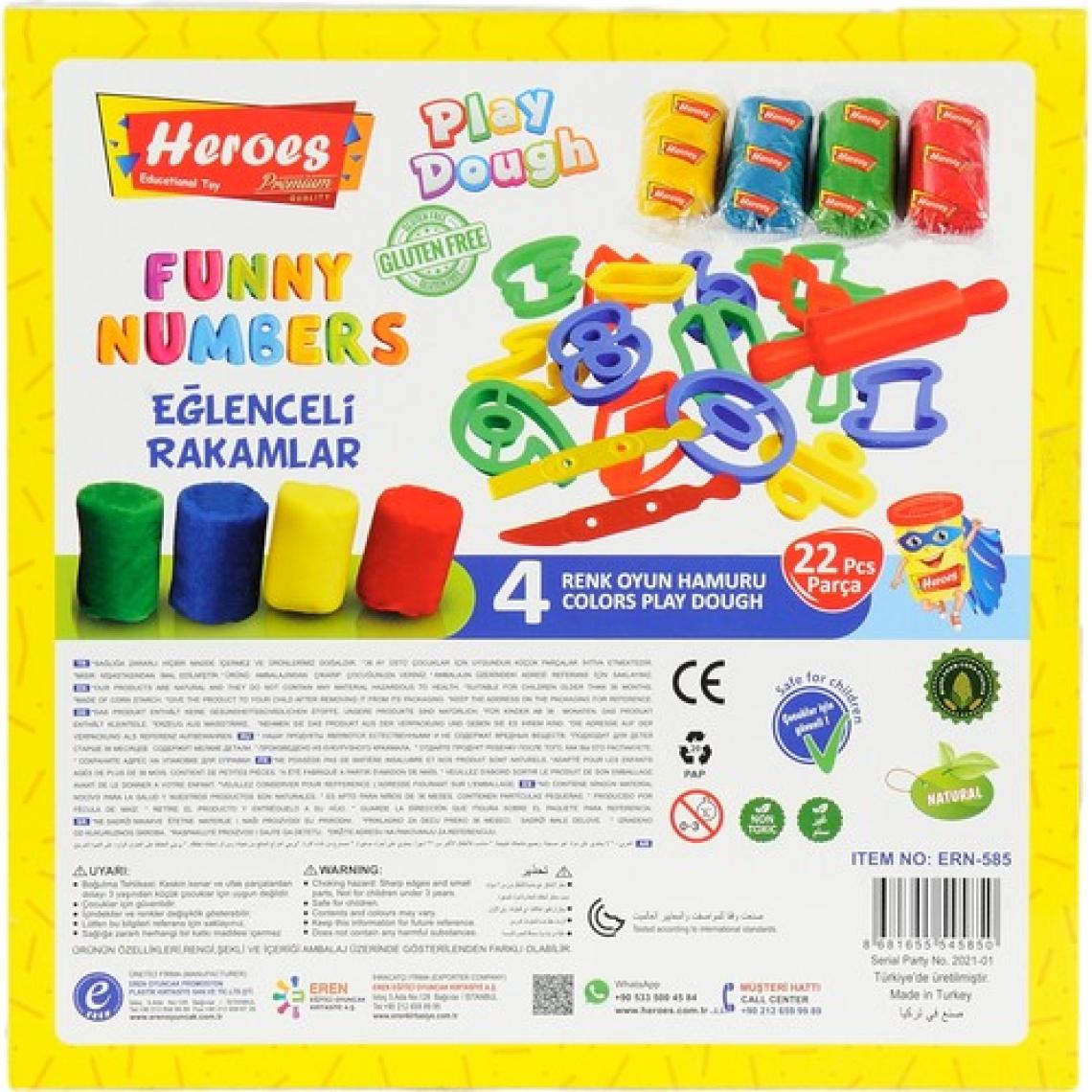 Heroes Orta Kutulu Rakam Oyun Hamur Seti