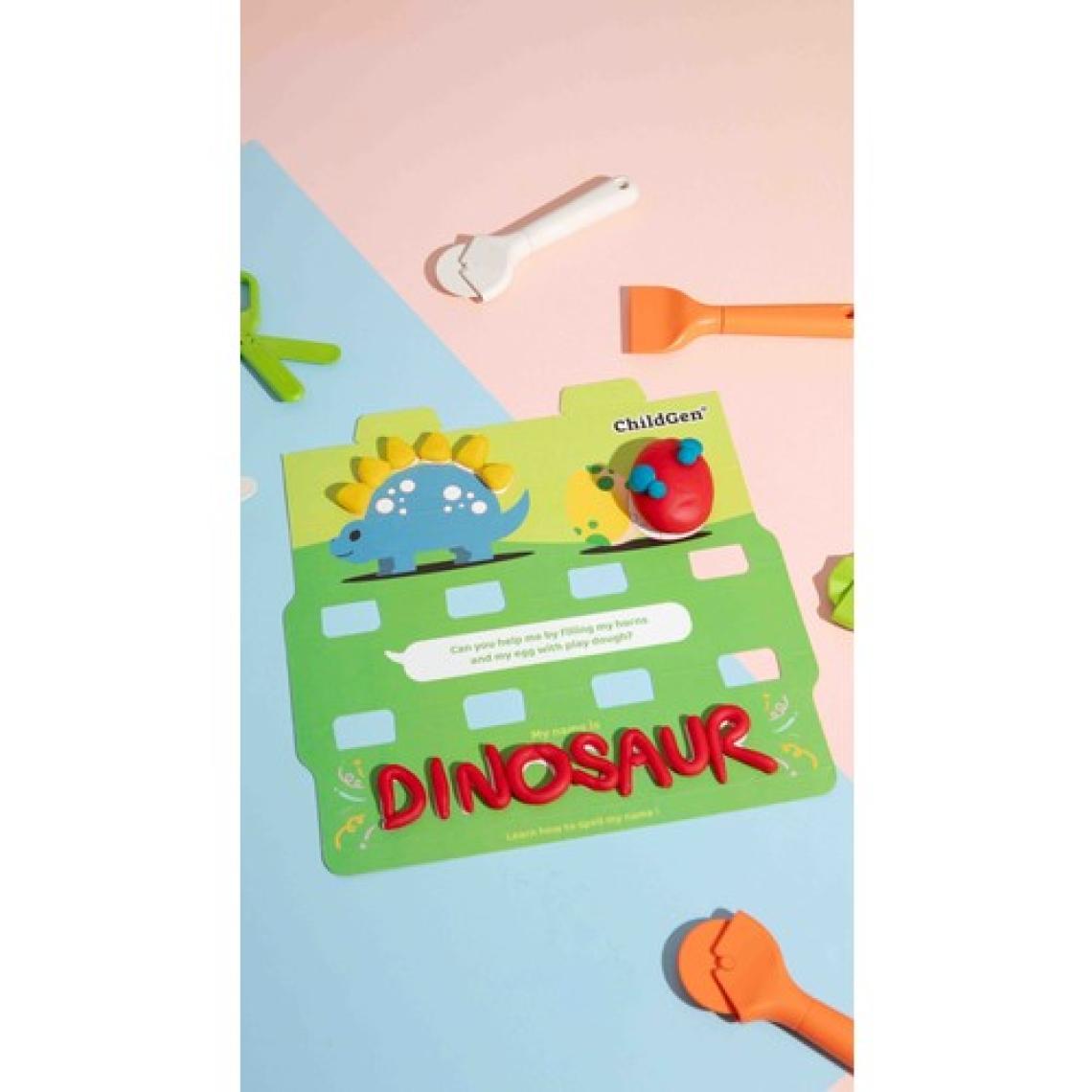ChildGen Oyun Hamuru Ecocup - (125 grx4)4'lü Set - Dinozor