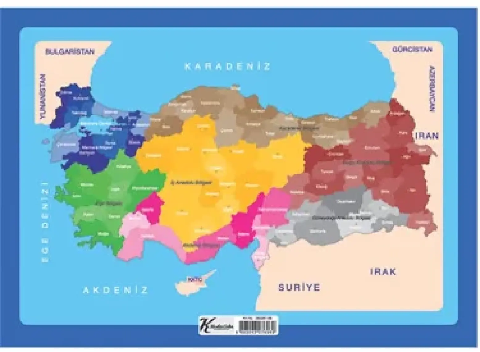 Puzz (25x35 cm) 99 Parça Çerçeveli Türkiye Yapboz
