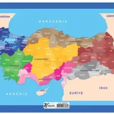 Puzz (25x35 cm) 99 Parça Çerçeveli Türkiye Yapboz