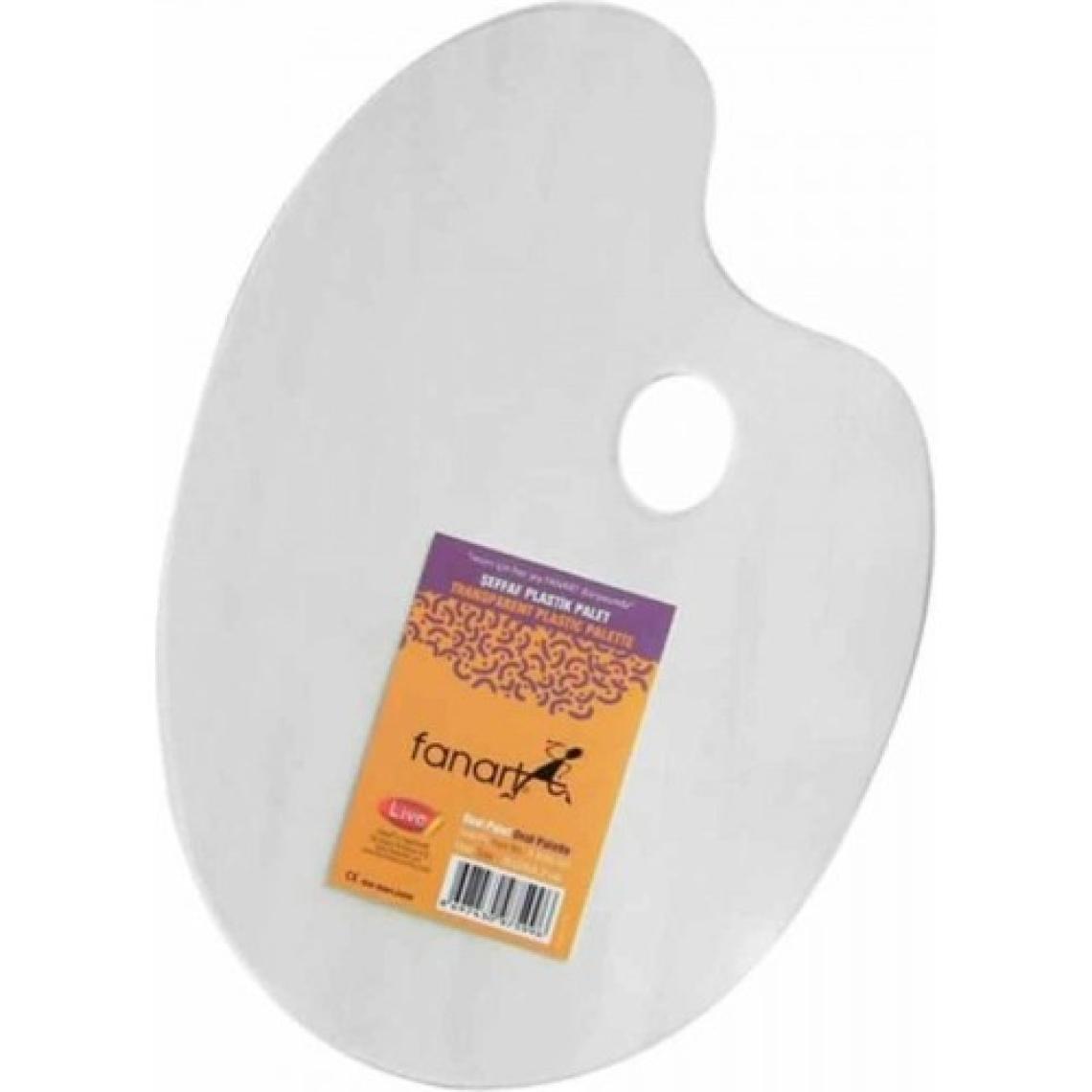 Fanart  Academy  Şeffaf Plastik Oval Palet 24 cm x 34 cm