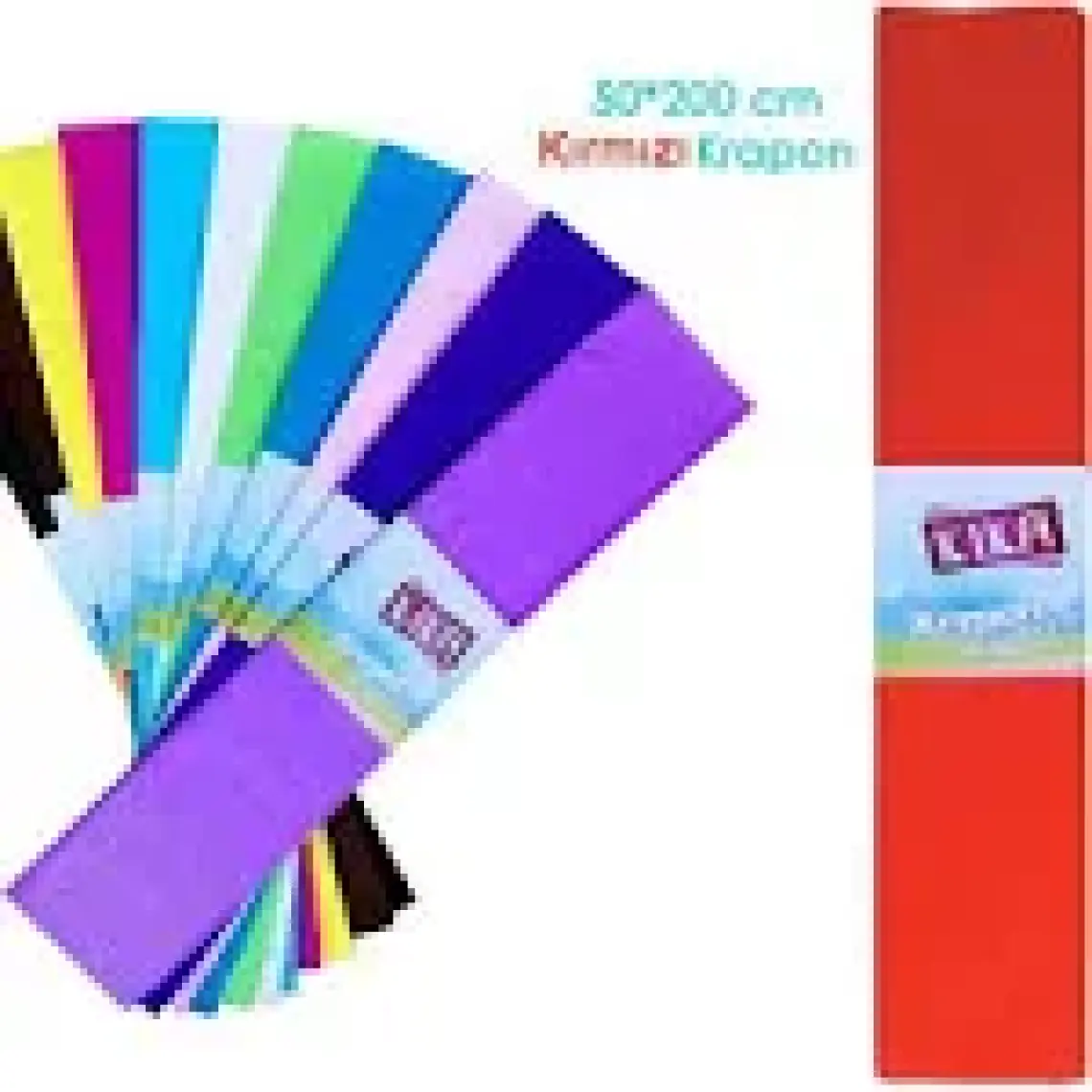 Kikajoy Krapon Kağıdı 50 x 200 cm 10'lu Kırmızı