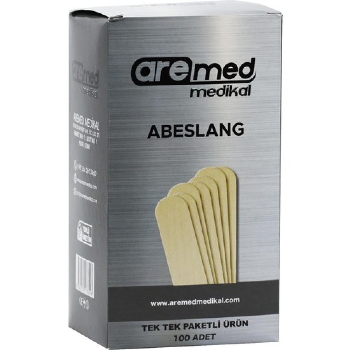 Aremed Kağıt Sargılı Hijyenik Ahşap Dil Çubuğu (Abeslang) - 100 Adet