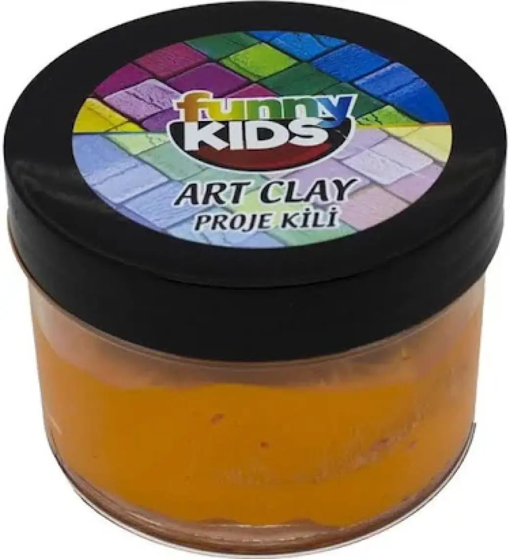 Funny Kids Art Clay Proje Kili Sanat Kili Turuncu