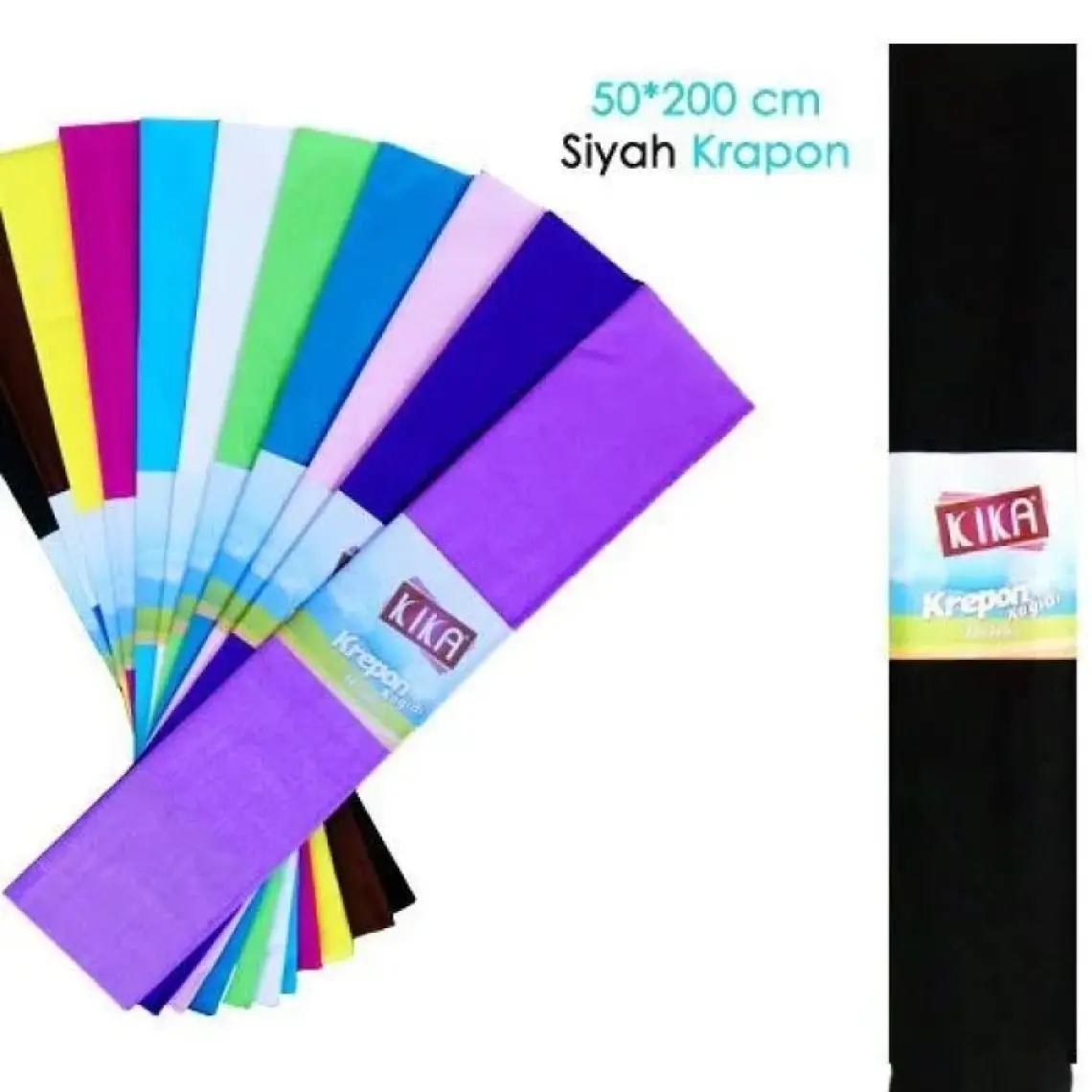 Kikajoy Krapon Kağıdı 50 x 200 cm 10'lu Siyah