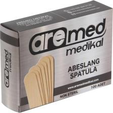 Aramed Ahşap Dil Çubuğu (Abeslang) - 100 Adet