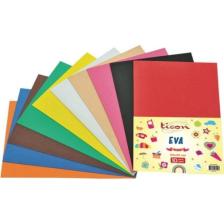 Hellove Eva Kağıdı A4 Sade Yapışkanlı Eva Kağıdı Farklı 10'lu