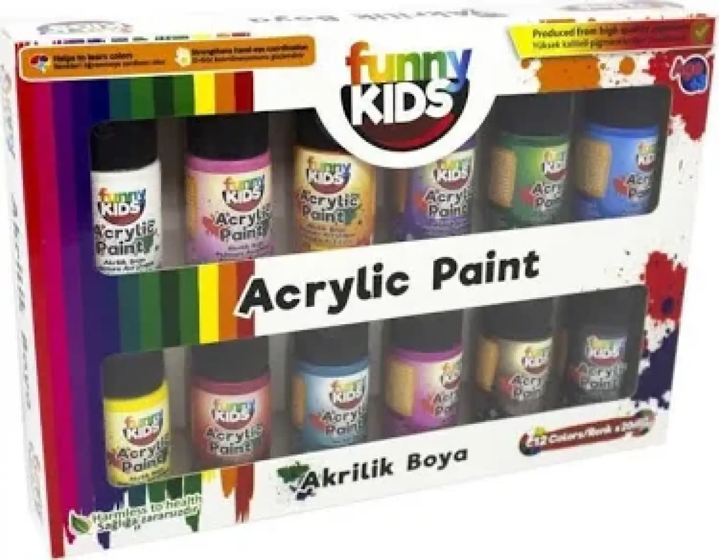 Funny Kids 8+2+2 Multimix Set 12 Renk x 20 ml
