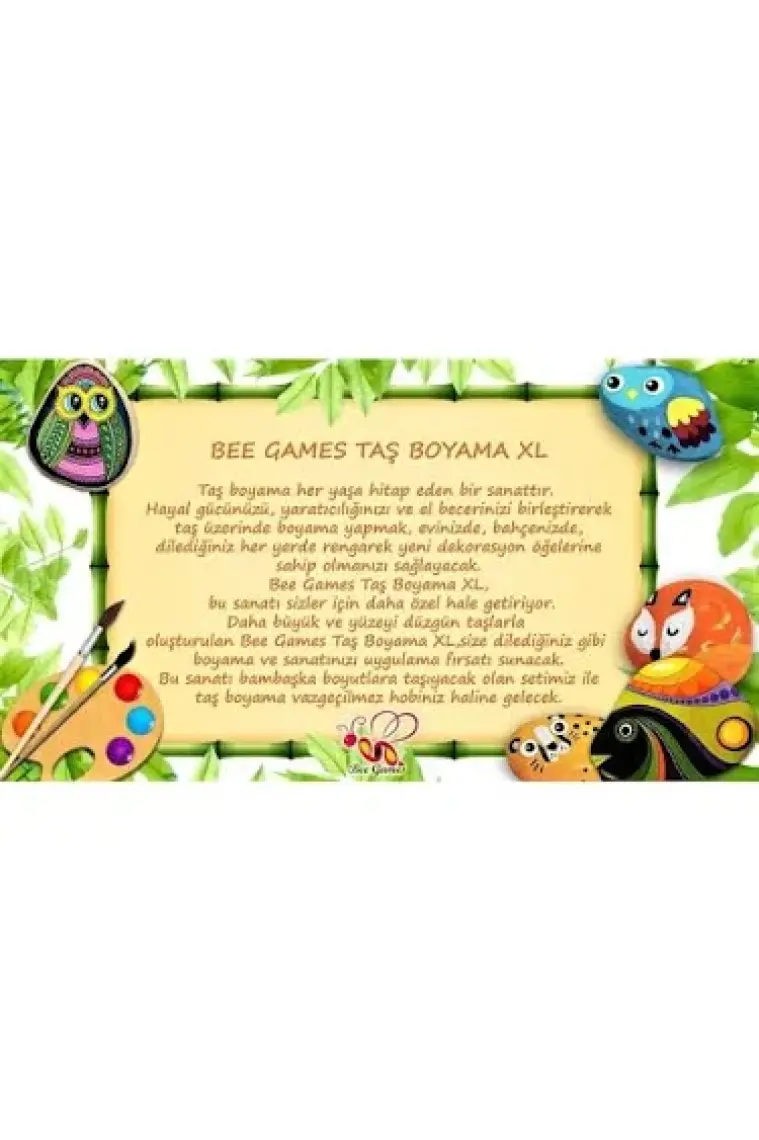Bee Games Taş Boyama Xl Hobi Uygulama Boyama Seti