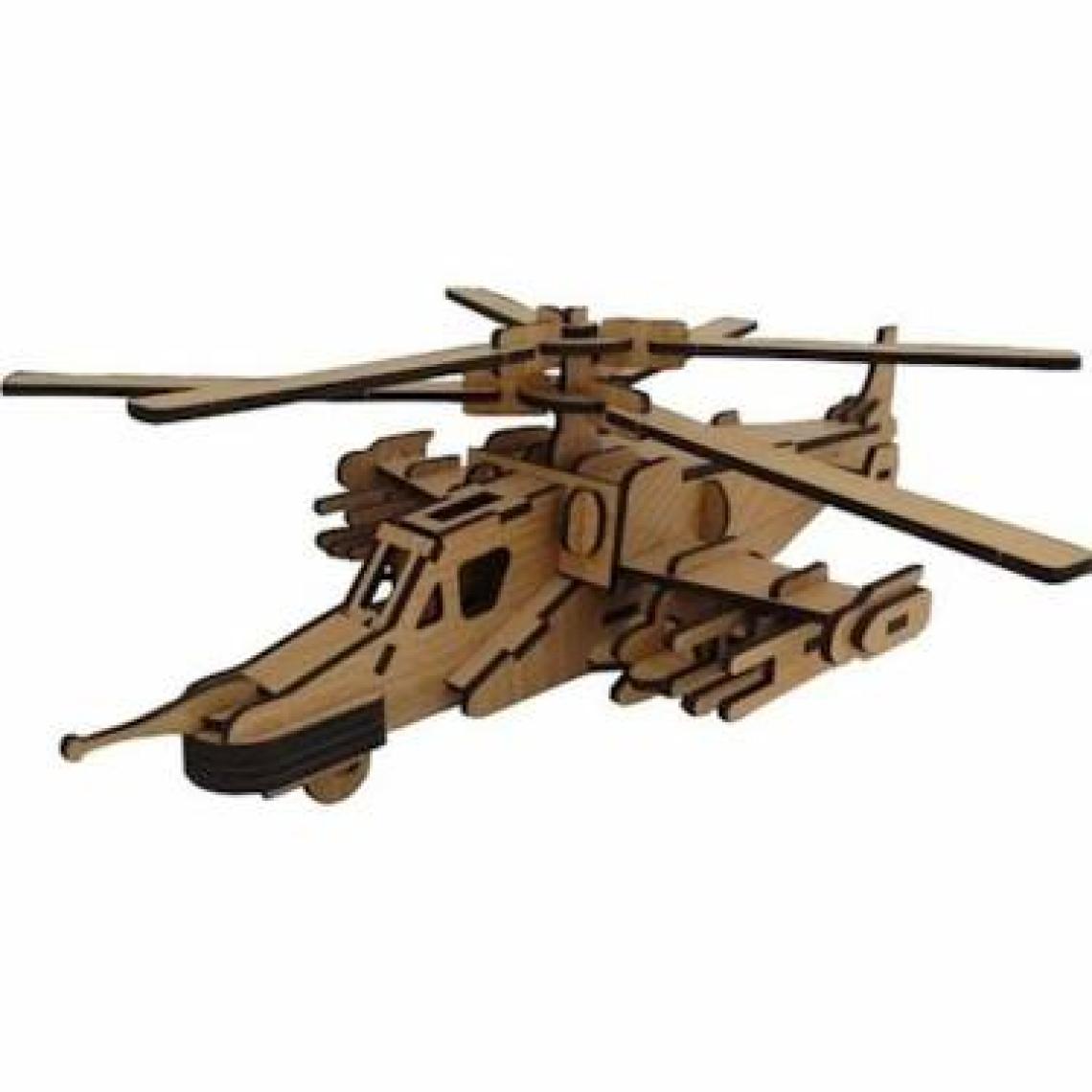 Pershang Kara Köpekbalığı Helikopteri 76 Parça Ahşap Puzzle