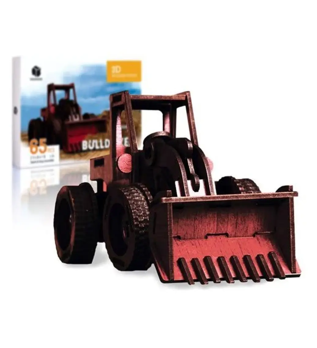 Pershang Buldozer 65 Parça Ahşap 3D Puzzle