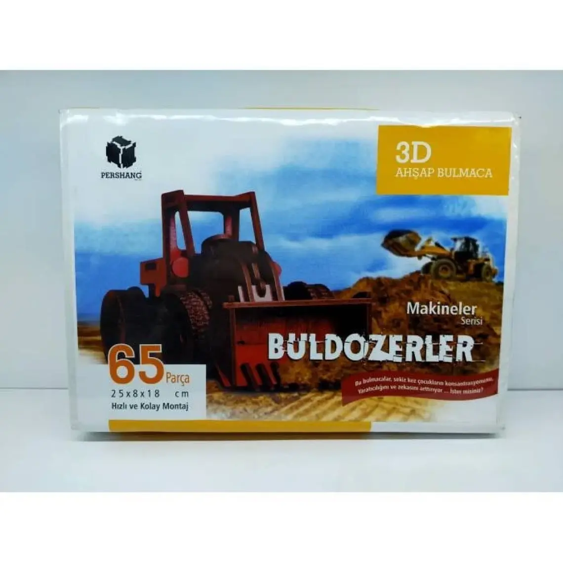 Pershang Buldozer 65 Parça Ahşap 3D Puzzle