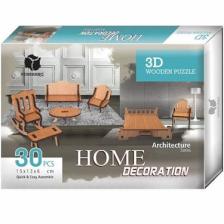 Pershang Ev Eşyaları 30 Parça Ahşap 3D Puzzle