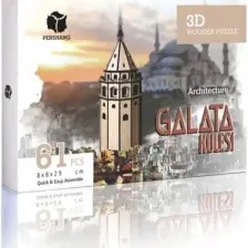 Pershang Galata Kulesi 61 Parça Ahşap 3D Puzzle