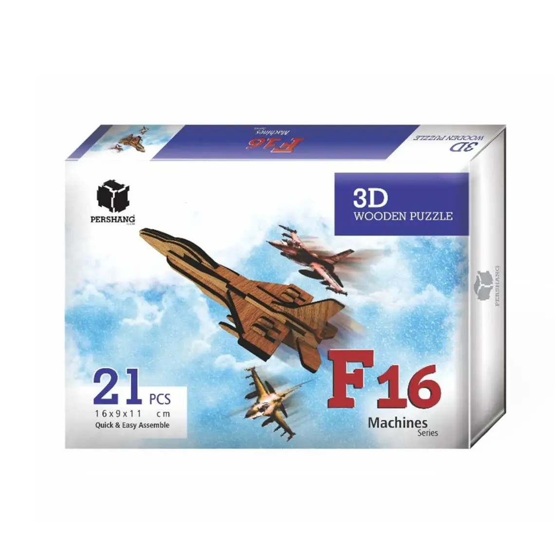 Pershang F16 Uçağı 21 Parça Ahşap 3D Puzzle
