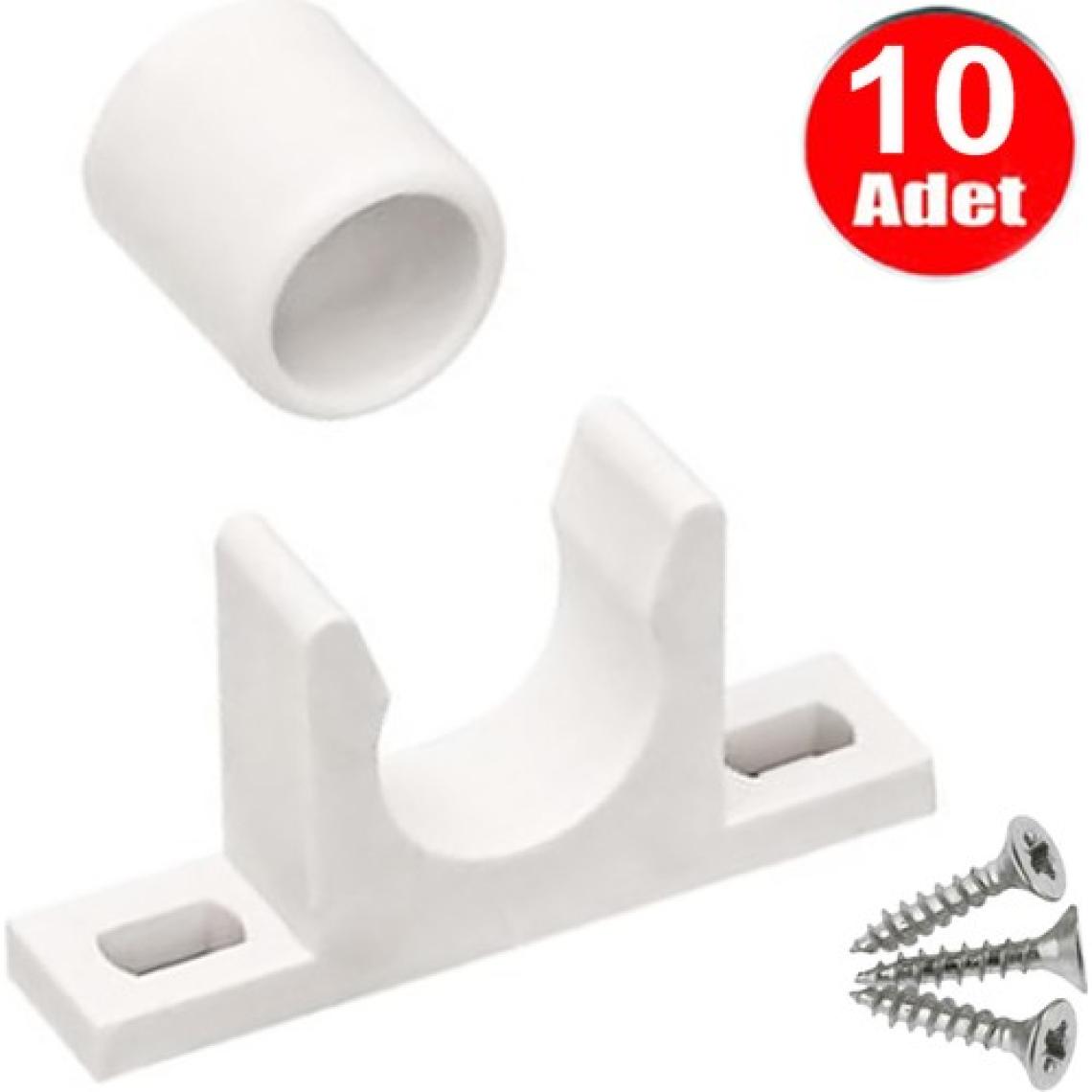 Alet Çantam Aletçantam Mobilya Dolap Kapak Tutma Kilit Çıtçıtı Plastik Geçme Çıt Çıt Beyaz -10 Adet