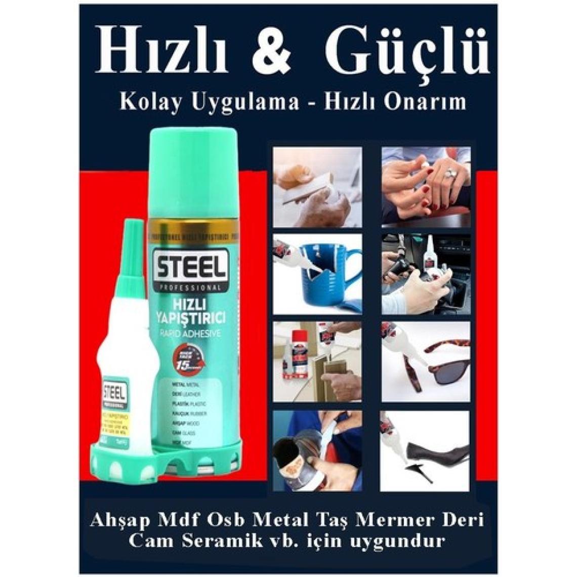 Artlantis Hızlı Yapıştırıcı Spreyli 200 ml 1 Adet Activatör Spreyli Mdf Japon Yapıştırıcı Seti Genel Amaçlı Profesyonel Hızlı Yapıştırıcı