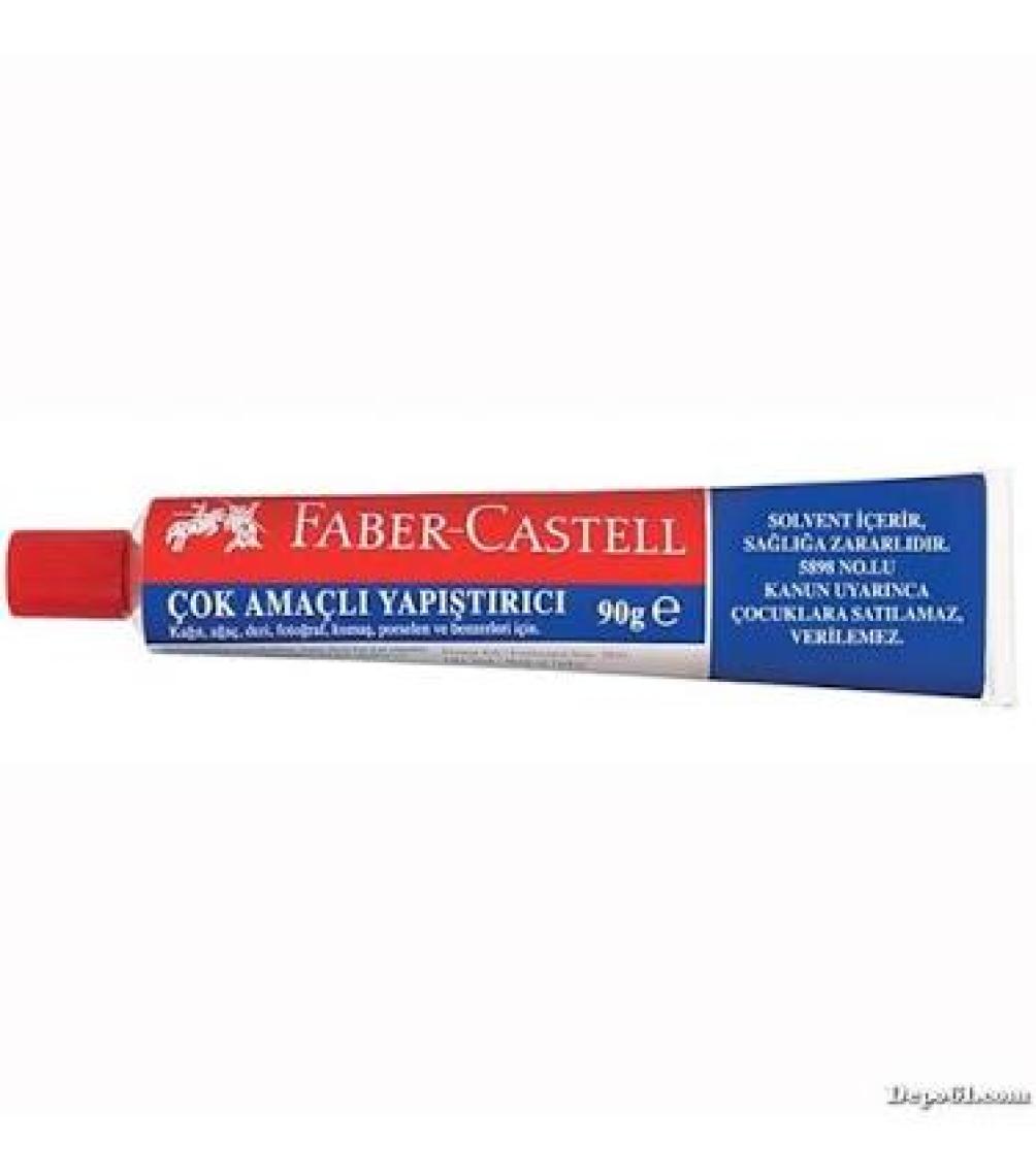 Faber-Castell 90 g Kırmızı Kapaklı Sıvı Yapıştırıcı - Tek Adet
