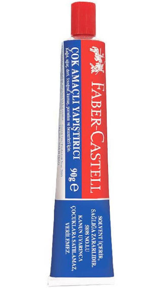 Faber-Castell 90 g Kırmızı Kapaklı Sıvı Yapıştırıcı - Tek Adet