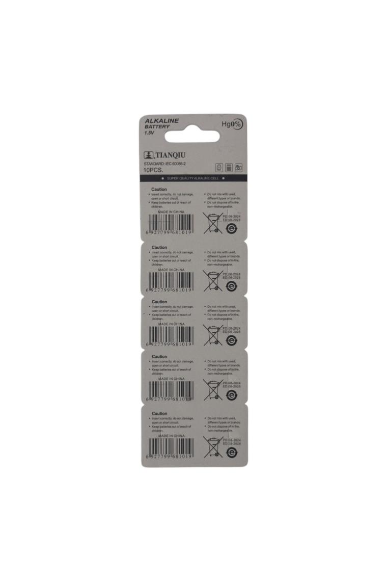 Tıanqıu Ag3 Lr41 Alkalin Saat Pili 10lu Paket (TELEFON STAND HEDİYELİ)