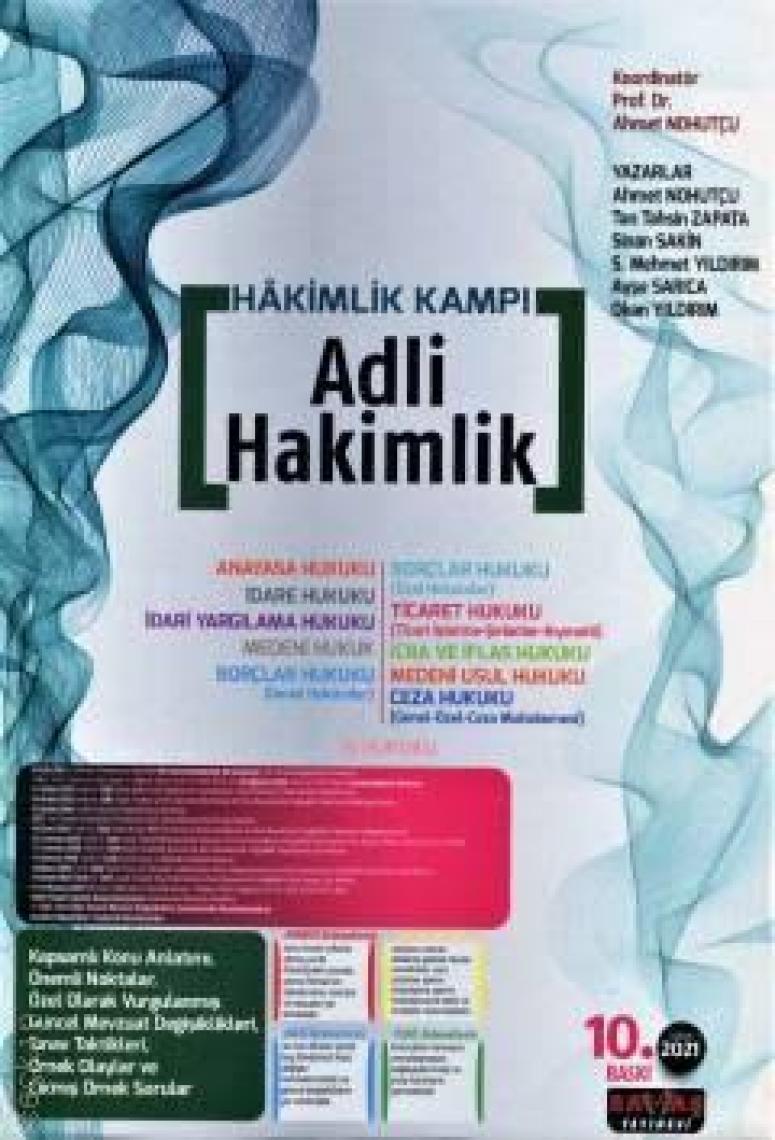 Savaş Yayınları Hakimlik Kampı Adli Hakimlik Konu Anlatımlı Modüler Set