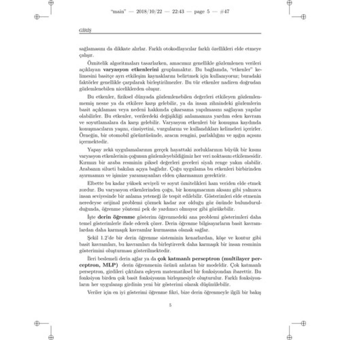 Derin Öğrenme (Renkli Baskı – Sıvama Cilt Kapaklı) - Ian Goodfellow  - Yoshua Bengio - Aaron Courville