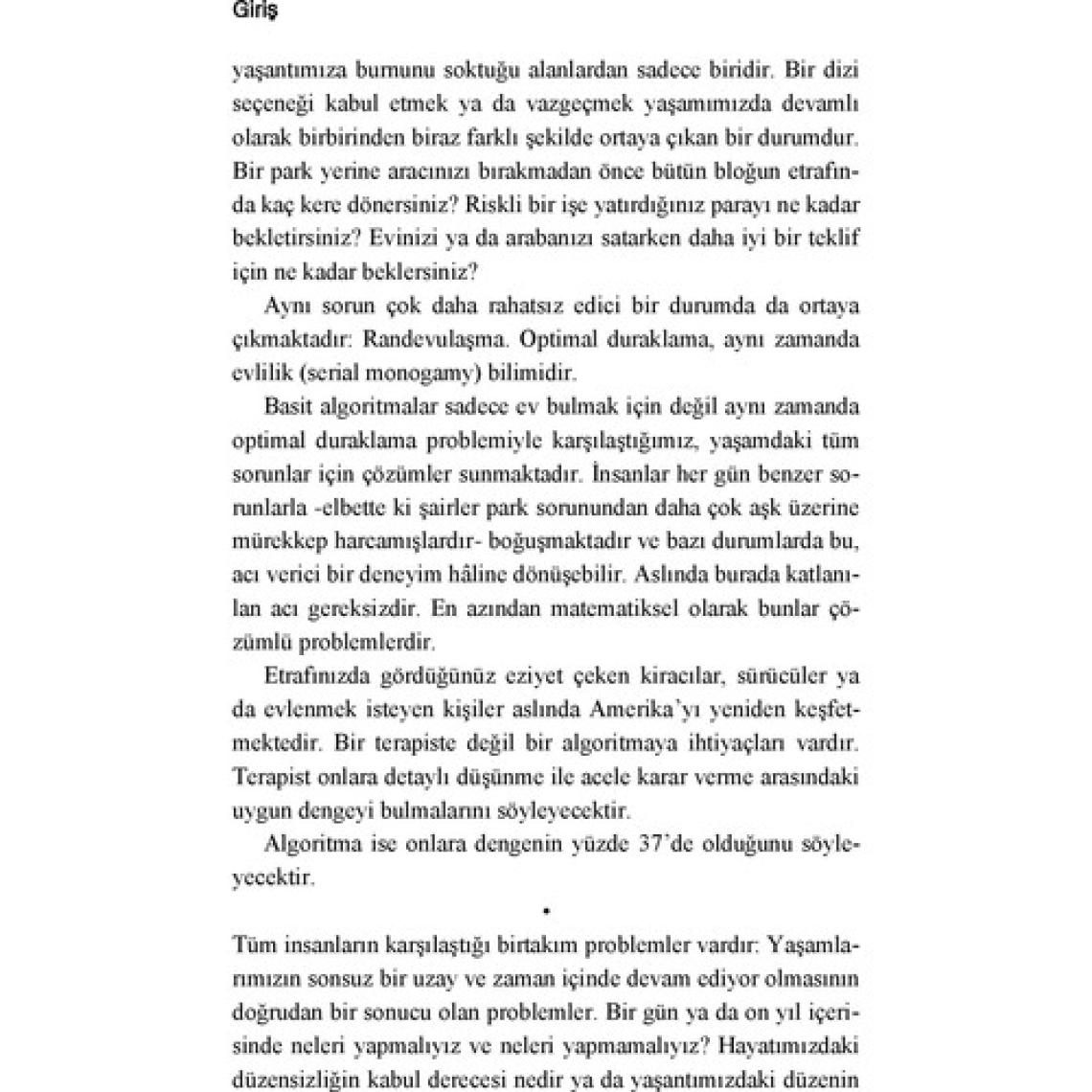 Hayatımızdaki Algoritmalar: Günlük Kararların Bilgisayar Bilimi - Brian Christian ve Tom Griffiths