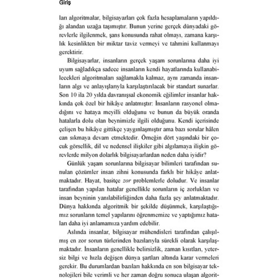 Hayatımızdaki Algoritmalar: Günlük Kararların Bilgisayar Bilimi - Brian Christian ve Tom Griffiths