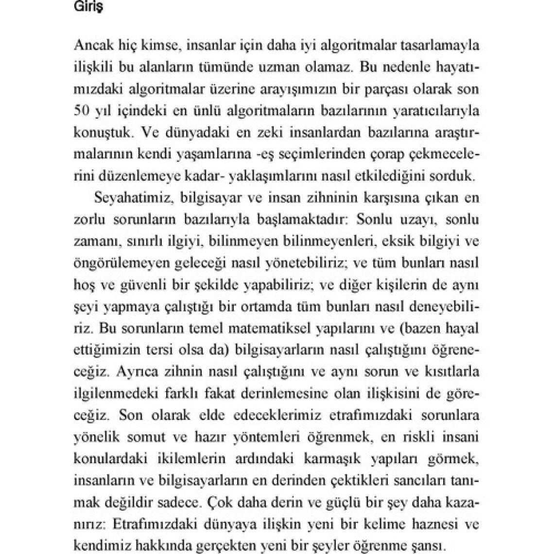 Hayatımızdaki Algoritmalar: Günlük Kararların Bilgisayar Bilimi - Brian Christian ve Tom Griffiths