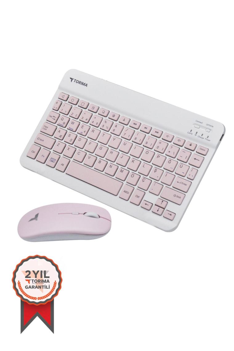 Torima TMK-04 Pembe Kablosuz Klavye Mouse Seti
