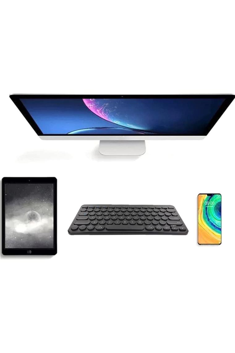 B380 Bluetooth Bağlantılı Ince Tasarım Ipad Ile Uyumlu Telefon Tablet Için Q Klavye Siyah