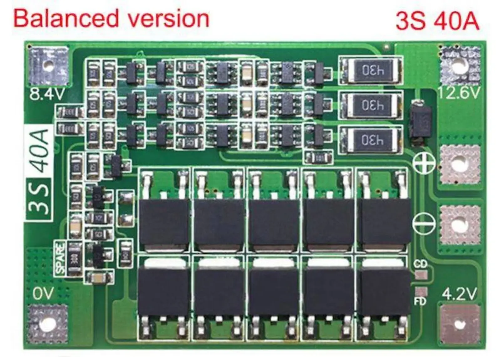 Elektronikport 3s 40A 12.6V Bms Koruma Kartı Lityum Batarya 18650 26650 Li-Ion Lipo Protection Module