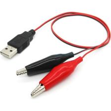 Alkatronik Usb Krokodil Çevirici Kablo - 5V Kaynak Test Kablosu 60Cm Max 2A